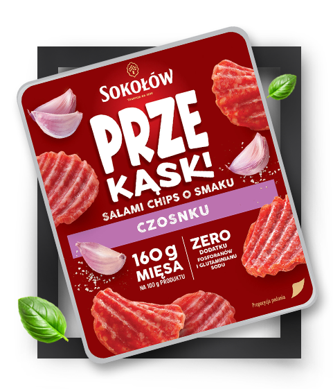 SALAMI CHIPS O SMAKU CZOSNKU
