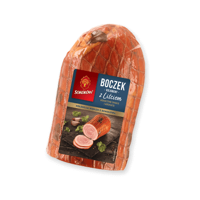 ROLLED BACON WITH THE LEAF