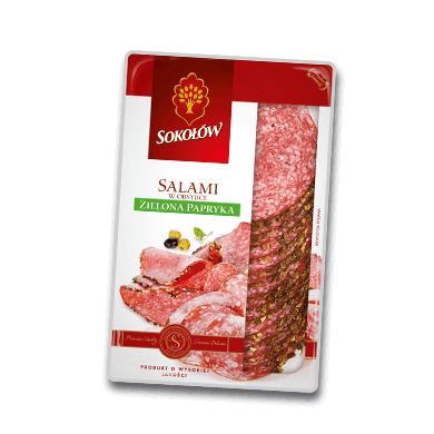SALAMI W OBSYPCE ZIELONA PAPRYKA