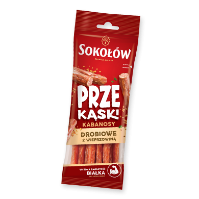 KABANOSY DROBIOWE Z WIEPRZOWINĄ
