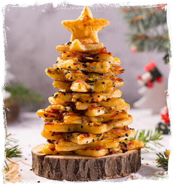 FRENCH CHRISTMAS TREE WITH HAM, CHEESE AND NIGELLA