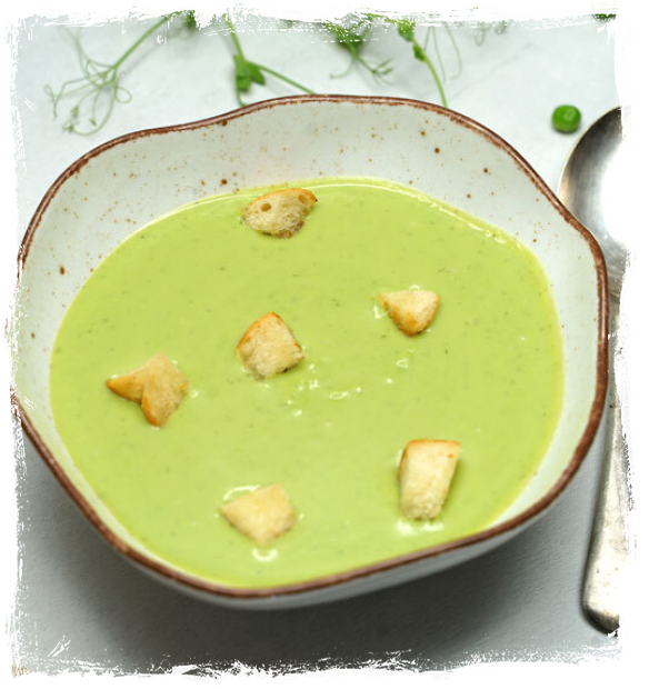 GREEN PEAS AND MINT SOUP