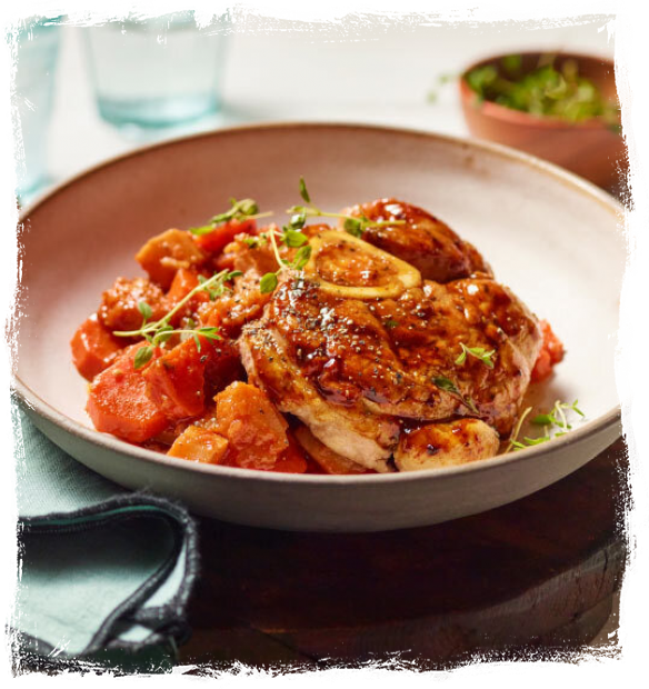 OSSOBUCO WITH STEWED VEGETABLES