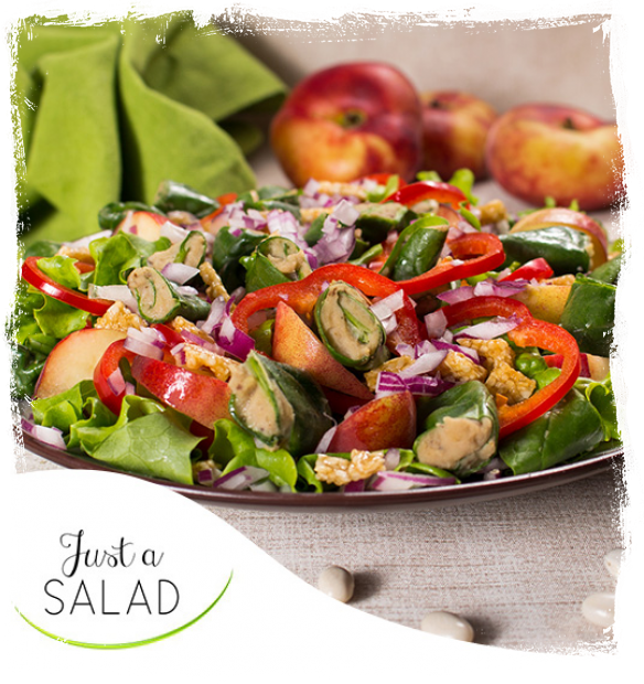 PEACH AND SPINACH SALAD