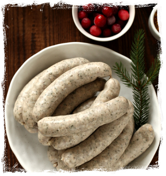 WHITE SAUSAGE BAKED WITH FRUIT