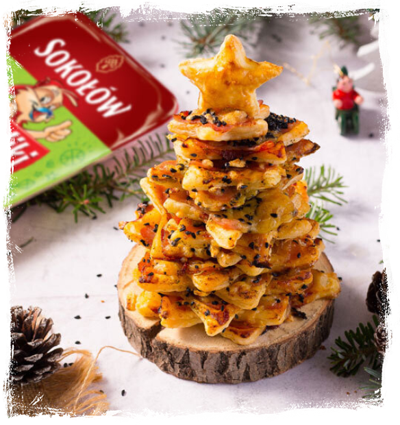 FRENCH CHRISTMAS TREE WITH HAM, CHEESE AND NIGELLA