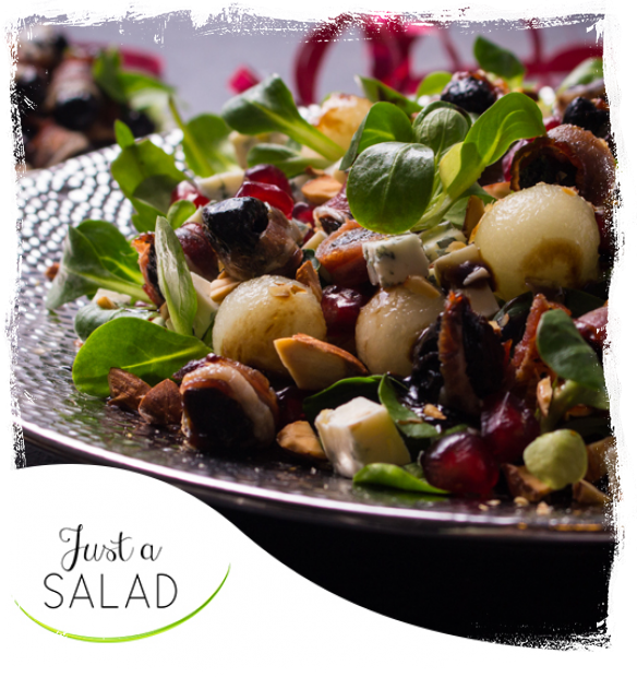 PARTY SALAD WITH ROASTED PLUMS