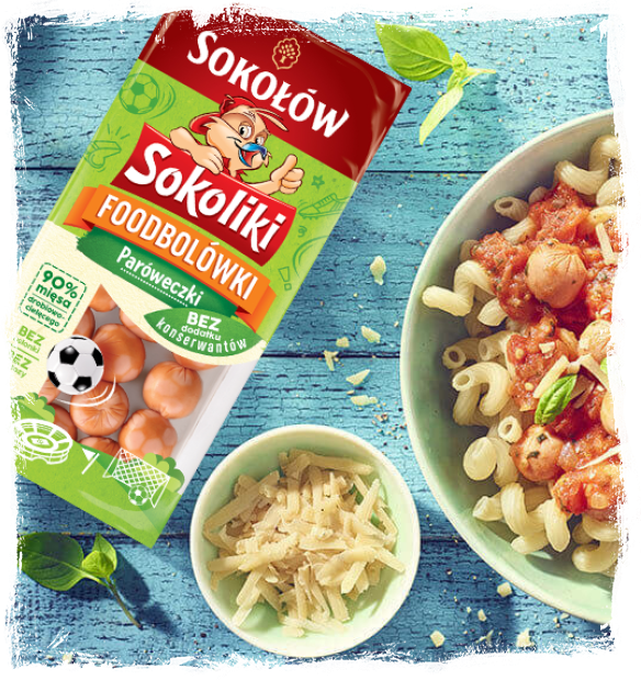 MAKARON Z SOSEM POMIDOROWYM I FOODBOLÓWKAMI