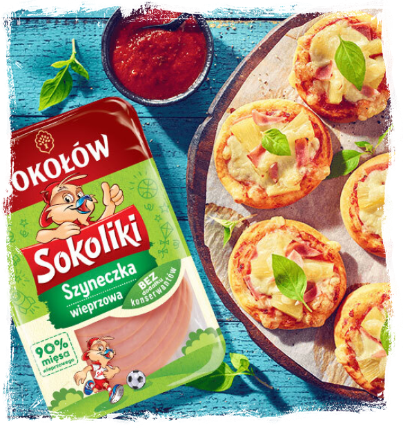 MINIPIZZE HAWAJSKIE Z SZYNECZKĄ I ANANASEM