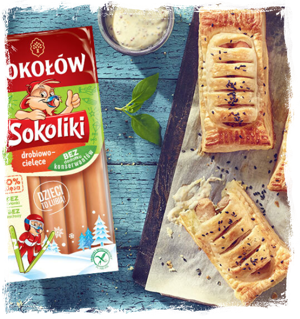 PARÓWKI ZAPIEKANE W CIEŚCIE FRANCUSKIM