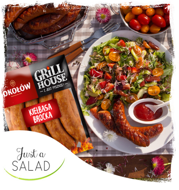 SAŁATKA Z GRILLOWANĄ BROCKĄ 