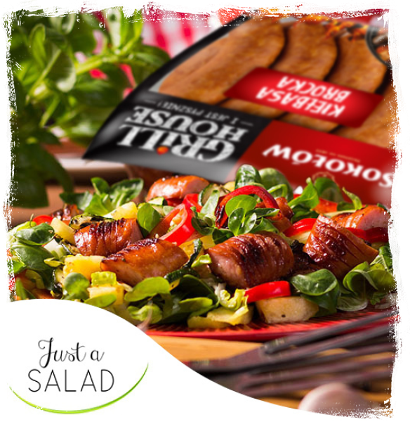 SALAD WITH GRILLED SAUSAGE
