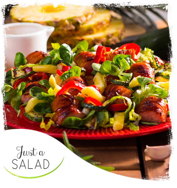 SALAD WITH GRILLED SAUSAGE