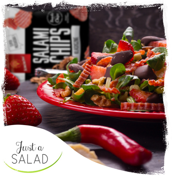 SWEET-HOT SALAD WITH SALAMI