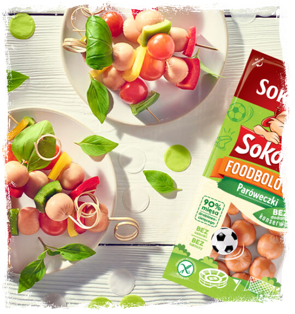 SHISH KEBABS WITH FOODBOLÓWKI SAUSAGES AND VEGETABLES