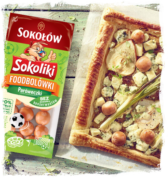 TARTA Z FOODBOLÓWKAMI, GRUSZKĄ I SEREM PLEŚNIOWYM