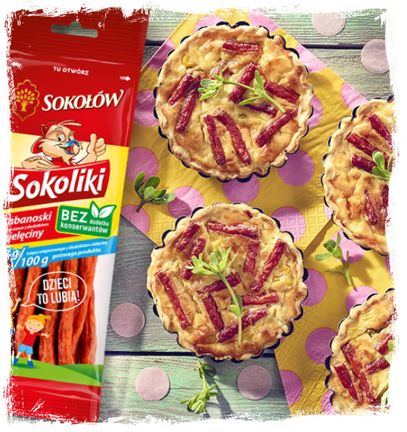 TARTLETS WITH KABANOS SAUSAGES