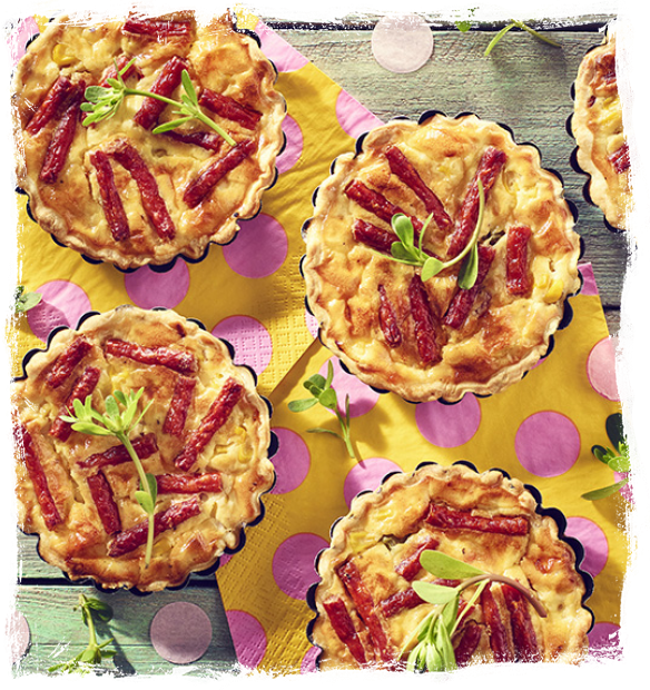 TARTLETS WITH KABANOS SAUSAGES
