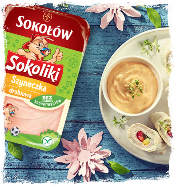 TORTILLE Z SZYNECZKĄ, SERKIEM I OGÓRKIEM