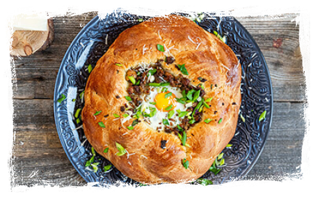 COULIBIAC WITH MINCED MEAT