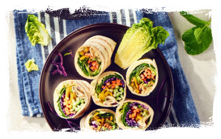 VEGETABLE WRAP WITH HUMMUS