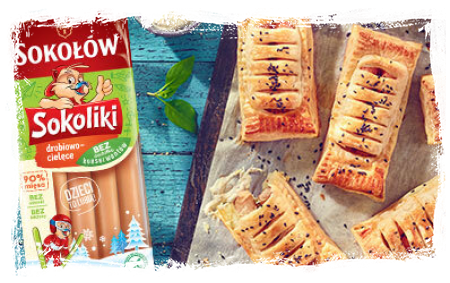 PARÓWKI ZAPIEKANE W CIEŚCIE FRANCUSKIM