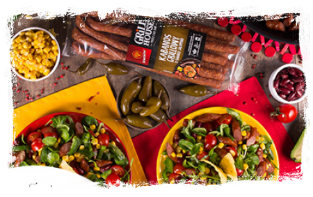 GRILLED KABANOS SAUSAGE SALAD