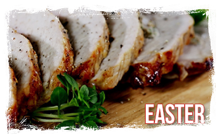 LOIN WITH MEAT, CURD CHEESE AND OYSTER MUSHROOM STUFFING