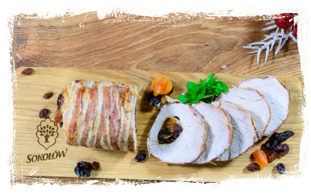 Pork loin stuffed with dried fruit