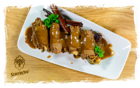 Rolls with gingerbread sauce